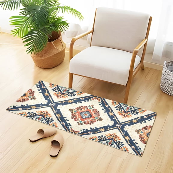 Rustic Bathroom Rug 39x20 Non Slip Quick Dry Washable Bathroom Mats for Bedroom Living Room Kitchen