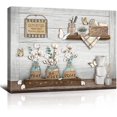 thumbnail image 1 of Rustic Bathroom Wall Art Hummingbird Rolls Paper Bathroom Canvas Prints Hello Sweet Cheeks Bathroom Sign Bathroom Pictures Wall Decor For Bathroom Framed Home Decorations Ready To Hang 12x16 Inch, 1 of 6