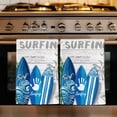 thumbnail image 1 of Rustic Beach Kitchen Towels Set of 1, Tropical Surfboard Palm Tree Wooden Grain Absorbent Dish Towels for Kitchen, Microfiber Hand Towel, Quick Drying Tea Towel for Cleaning Decorative Dishcloths, 1 of 7