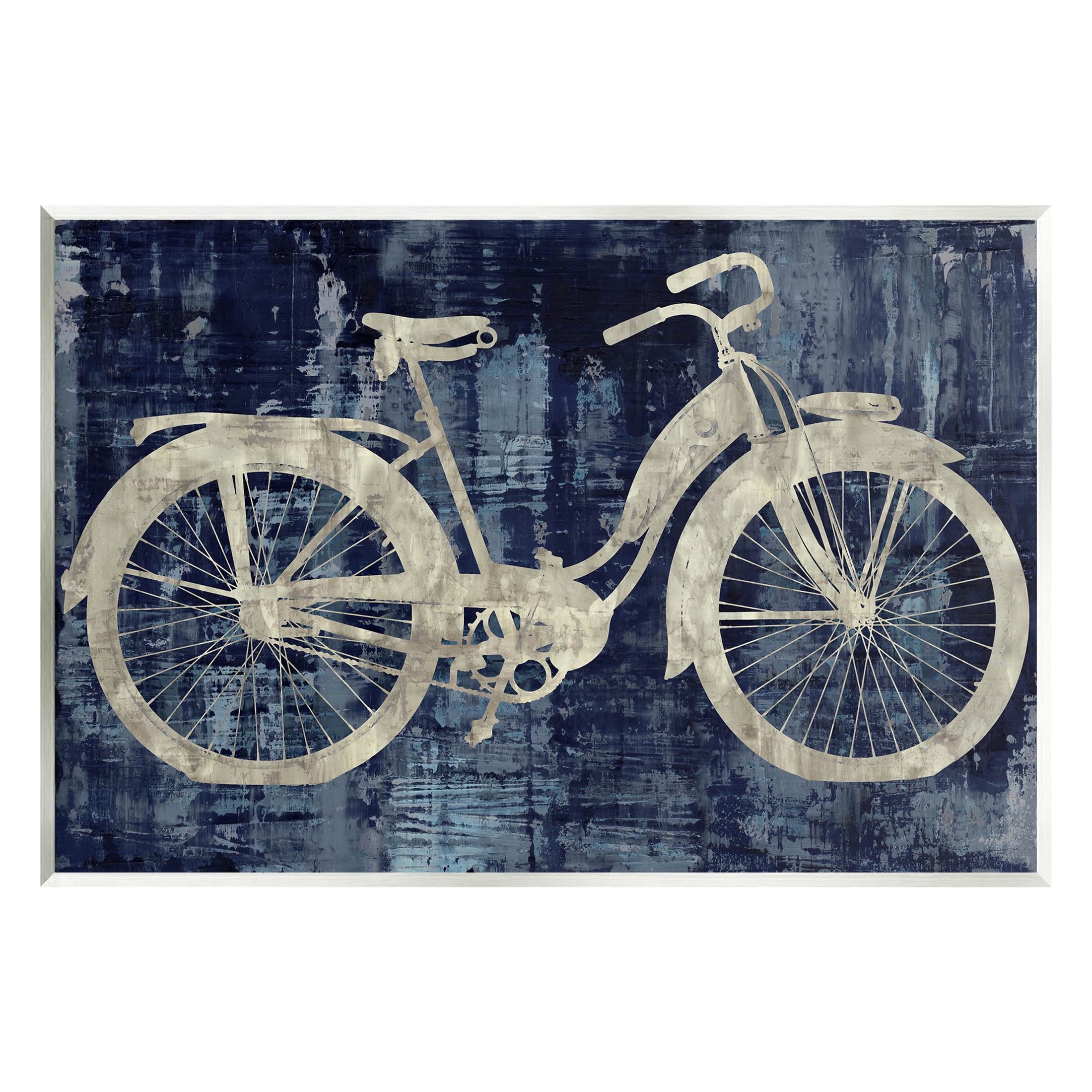 Rustic Bicycle Brushed Silhouette Transportation Graphic Art Unframed Art Print Wall Art