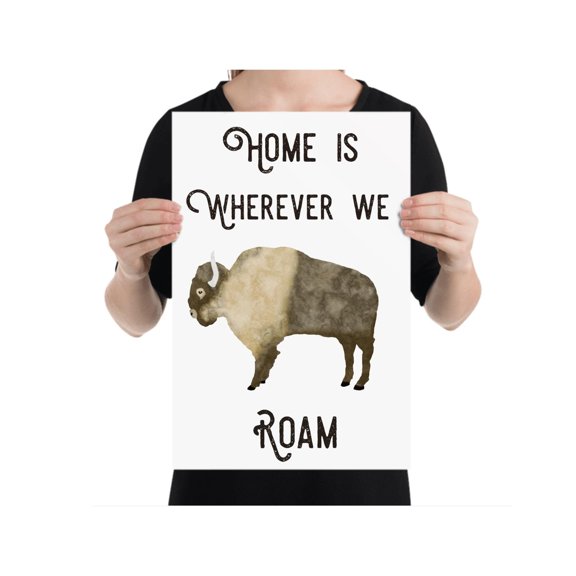 Bison Poster - Wall Decor for Nature Lovers Gift