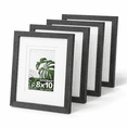 Rustic Pitcher Frame Rustic Black 8x10 Solid Wood Picture Frame with Plexiglass for Tabletop ...
