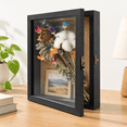 Rustic Black 8x10 Wood Shadow Box Frame Display Case with Liner and ...