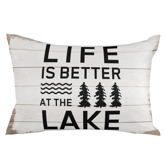 Rustic Black Artistic Aesthetics Throw Pillow Cover, Pillowcase Protectors with Zipper, Breathable Decorative Lumbar Pillow Case Cover, Pillow Shams for Couch Sofa 12x20Inch