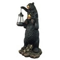 thumbnail image 1 of Rustic Black Bear Carrying Cub On Shoulder Family Statue Solar LED Lantern Light, 1 of 4