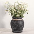 thumbnail image 1 of Rustic Black Vase - Farmhouse Ceramic Flower Vases, Vintage Home Decoration Vase, Clay Vase, Vase Centerpiece for Table, Vase for Living Room, Bathroom, Shelf Decor, 6.5 Inch, Black, 1 Pcs, 1 of 14