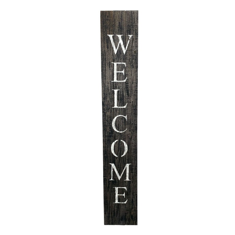 Rustic Black And White Front Porch Welcome Sign Rustic Black And White Front Porch Welcome Sign