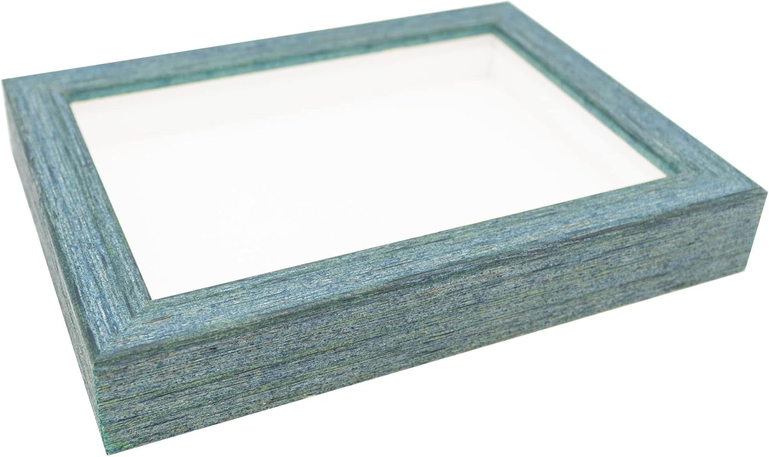 Rustic Blue 20x30 Wood Shadow Box Display Frame with White AcidFree