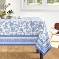 thumbnail image 1 of Rustic Blue Floral Tablecloth Waterproof, Classic French Country Table Cloth Rectangle Stain Resistant, Washable Table Cover for Home Kitchen Dining Party Decoration, 1 of 6