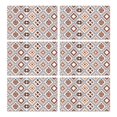thumbnail image 1 of Rustic Bohemian Flax Table Placemats Set of 6, 12x18 Inch Washable Vintage Tribal Patterns, Artistic Decor for Nordic Kitchen or Farmhouse Dining Room, 1 of 5