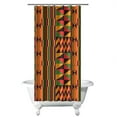 thumbnail image 1 of Rustic Bohemian Pattern Shower Curtain 36x72 Inches Quick-Drying Polyester Bathroom Decor with Plastic Hooks Tribal, 1 of 4