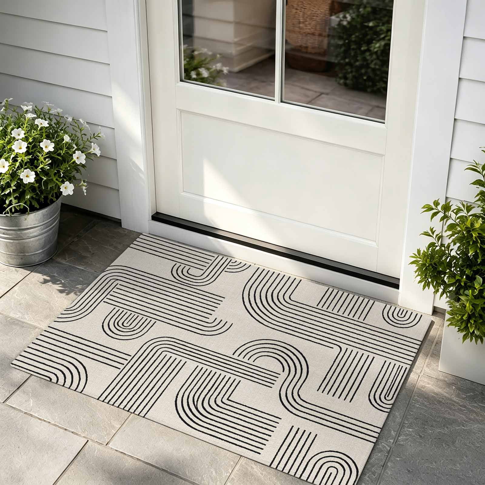 Rustic Boots Rustic Boho Door Mat Indoor/Outdoor Entrance, Non Slip Welcome Floor ...