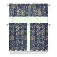 thumbnail image 1 of Rustic Boho Kitchen Curtains 36 Inch - 3 Panel Vintage Floral Set with Blooming Wildflowers, Farmhouse Rod Pocket Window Treatment for Spring Summer Season, 1 of 1