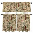 thumbnail image 1 of Rustic Botanical Kitchen Curtains Sets for Windows 36 Inch Length, Vintage Floral Wildflower Rod Pocket Window Treatments Tier Curtains and Valances Set for Bedroom/Bathroom, 1 of 8
