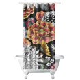 thumbnail image 1 of Rustic Botanical Shower Curtain - Countryside Floral and Foliage Design, 36x72 Inches, 1 of 5