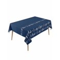 thumbnail image 1 of Rustic Botanical Table Cloth, Waterproof Tablecloth for Rectangle Tables, Japanese Herb on Navy Blue Simple Art Reusable Washable Fabric Table Cover for Restaurant Kitchen Dining Tables 54"x108", 1 of 9