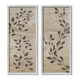 thumbnail image 1 of Rustic Botanical Winding Sprigs Botanical & Floral Graphic Art Gray Framed Art Print Wall Art, Set of 2, 1 of 8