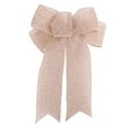 thumbnail image 1 of Rustic Bows Burlap Wreaths Bows Christmas Tree Topper for Wedding Holiday Birthday Party Decoration, 1 of 5