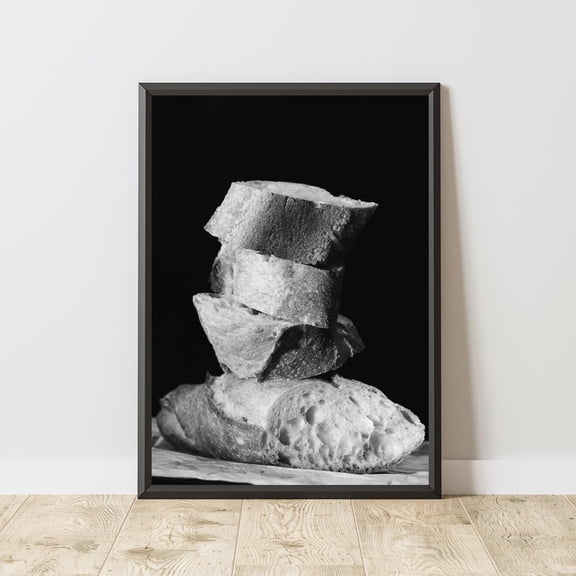 Rustic Bread Food Photography Artisan Bakery Kitchen Decor Bakery Aesthetic Culinary Wall Art, Unframed Poster