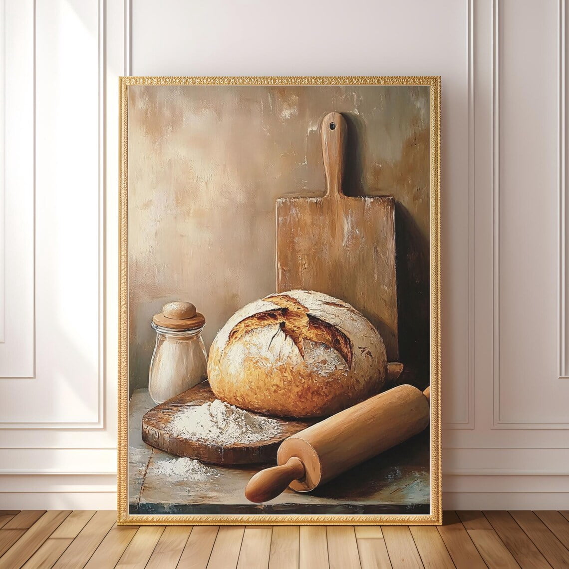 Rustic Bread Photo Rustic Bread Still Life Wall Art Print, Vintage Farmhouse Bakery And ...