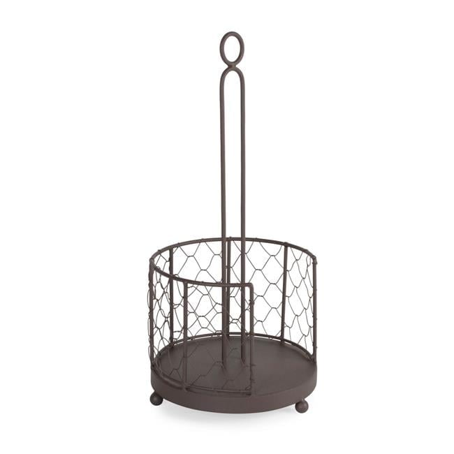 Rustic Bronze Metal Chicken Wire Paper Towel Holder