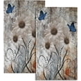 thumbnail image 1 of Rustic  Brown Daisy Floral Hand Towels for Bathroom Set of 2  Blue Butterfly Face Towel Grey Orange Decorative Farmhouse Bath Guest Towels for Gym,Spa,Hotel, 1 of 14