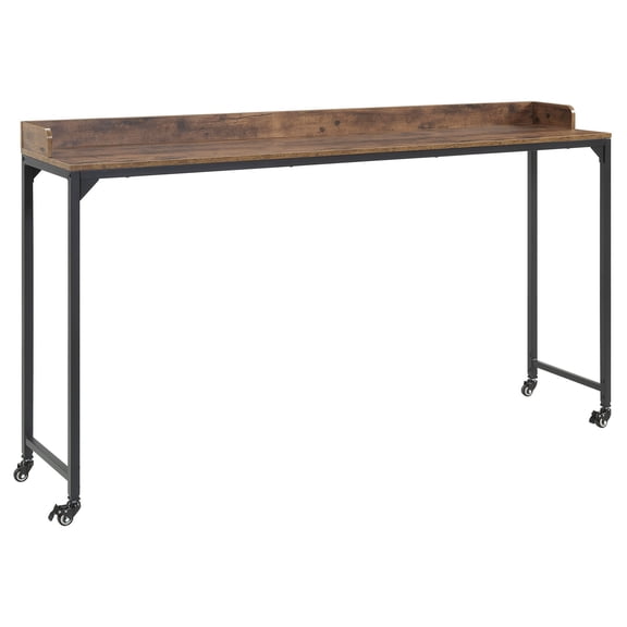 Rustic Brown Finish Over the Bed Dining Table / Stylish Option for In - Bed Meals