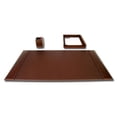 thumbnail image 1 of Rustic Brown Leather 3-Piece Desk Set, 1 of 1