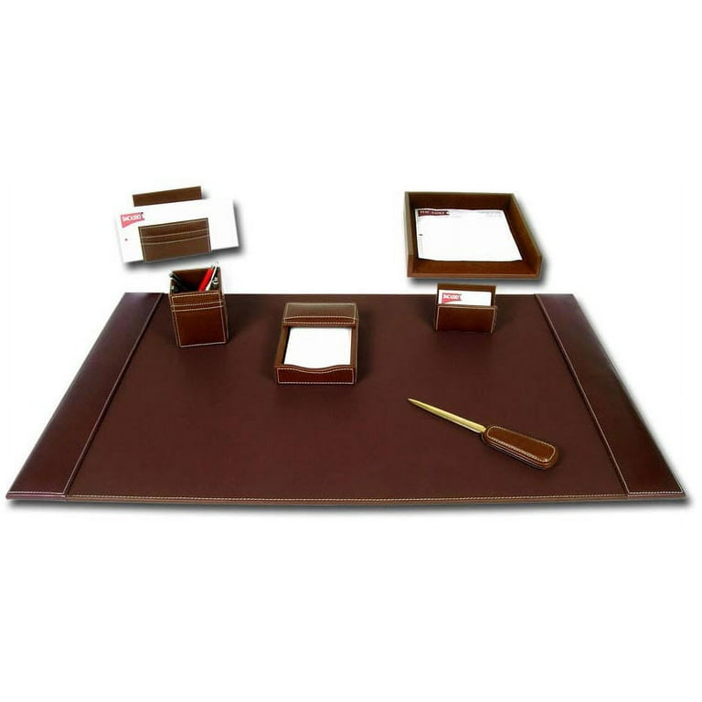 Flash Wooden Desk Set cheapest 7 Accessories Brown Color