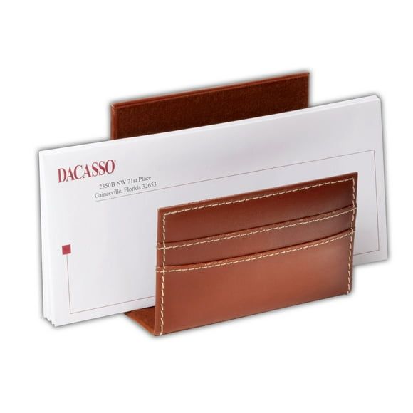 Rustic Brown Leather Letter Holder