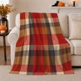 thumbnail image 1 of Rustic Buffalo Plaid Bat Pumpkin Autumn, Festive autumn celebration Scene, Warm Flannel Blanket for Ranch House and Living Room, Art Lovers autumn celebration Gift, Festive Home Decor, 1 of 9