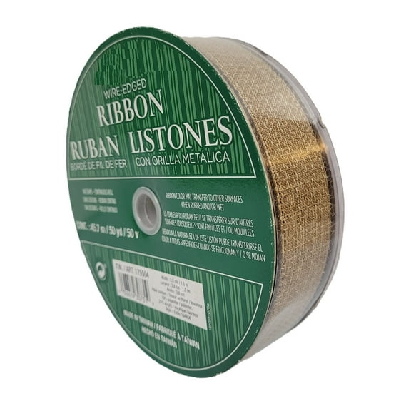 Rustic Burlap Wire Edge Ribbon Christmas Gift Bows Kirkland Signature 50 Yd