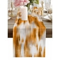 thumbnail image 1 of Rustic Burnt Gray Orange Table Runner-60 Inch Long Modern Beige Abstract Art Table Runners Linen Burlap Tablerunner for Kitchen Dining Room Holiday Party, 1 of 9