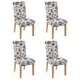 thumbnail image 1 of Rustic Butterfly Bloom Botanical Dining Chair Covers Set of 4 Washable Polyester Stretch Slipcovers Removable Protector for Farmhouse Kitchen, 1 of 7