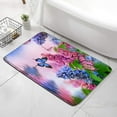 thumbnail image 1 of Rustic Butterfly Flowers Bath Mat Set White Orchid Pink Rose Spring Nature Floral Plant Bathroom Decor Non-slip Rug Toilet Cover, 1 of 5