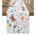 thumbnail image 1 of Rustic Butterfly Flowers Table Runner 72 Inches, Spring Botanical Floral Bed Runner Dresser Scarves Tabletop for Indoor Outdoor Parties/Ceremony/Banquet, 14" x 72", 1 of 8