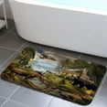 thumbnail image 1 of Rustic Cabin Bath Rugs for Bathroom, Country Cabin Lodge Lake Woodland Funny Bear Moose Deer RV Farmhouse Bathroom Rug Bath Mat Set Floor Mats, Hunting Camp Forest Doormat, 15.7X23.6in, 1 of 4