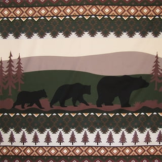 Black Bear Cubs Fabric Shower Curtain Cabin Bath Accessories Bathroom Home Decor Black Bear Cubs Fabric Shower Curtain Cabin Bath Accessories Bathroom Home Decor