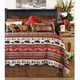 thumbnail image 1 of Carstens Cabin & Lodge Stripe Quilt Set, King, Red, 1 of 3