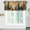 thumbnail image 1 of Rustic Cabin Rod Pocket Valances for Kitchen Forest Bear Deer Country Farmhouse Lodge Wooden Board Privacy Window Valances for Living Room Kitchen, 1 of 6