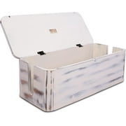 Rustic Cable Management Box & Cord Organizer- Cable Organizer for Desk, Home, Office. Hides Wires, Surge Protectors, Power Strips. Eco Friendly Mango Wood Cord Management Solution Rustic White