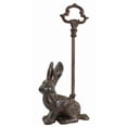 thumbnail image 1 of Rustic Cast Iron Bunny Hare Rabbit Door Stop Or Porter With Long Handle, 1 of 9
