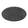 thumbnail image 1 of Rustic Cast Iron Door Fence Sign PLEASE CLOSE THE GATE, 1 of 1