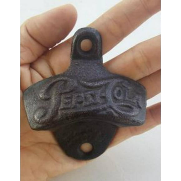 Rustic Cast-Iron Farmhouse Pepsi Cola Wall Bottle Opener