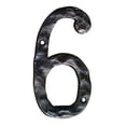 thumbnail image 1 of Rustic Cast Iron House Address Number, Decorative Mailbox Number, Maximum Rust Protection, #6, 5.5 inches, Black, JS-RUSTICNUMBER-6, 1 of 5