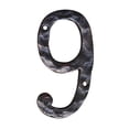 thumbnail image 1 of Rustic Cast Iron House Address Number, Decorative Mailbox Number, Maximum Rust Protection, #9, 5.5 inches, Black, JS-RUSTICNUMBER-9, 1 of 5