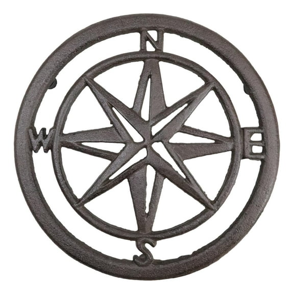 Rustic Cast Iron Polaris Northern Star Table Or Wall Trivet Symbol Of Good Luck