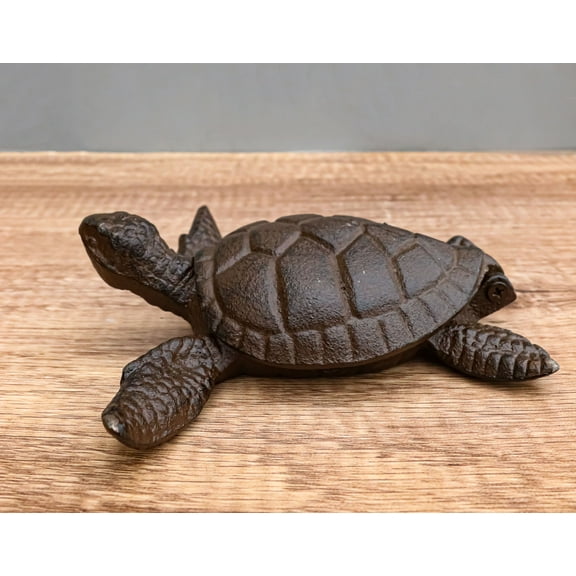 Rustic Cast Iron Sea Turtle Decorative Secret Key Concealer Trinket Box Figurine
