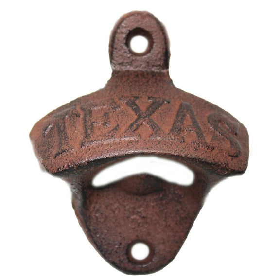 Rustic Cast Iron Texas Bottle Opener ste of 6