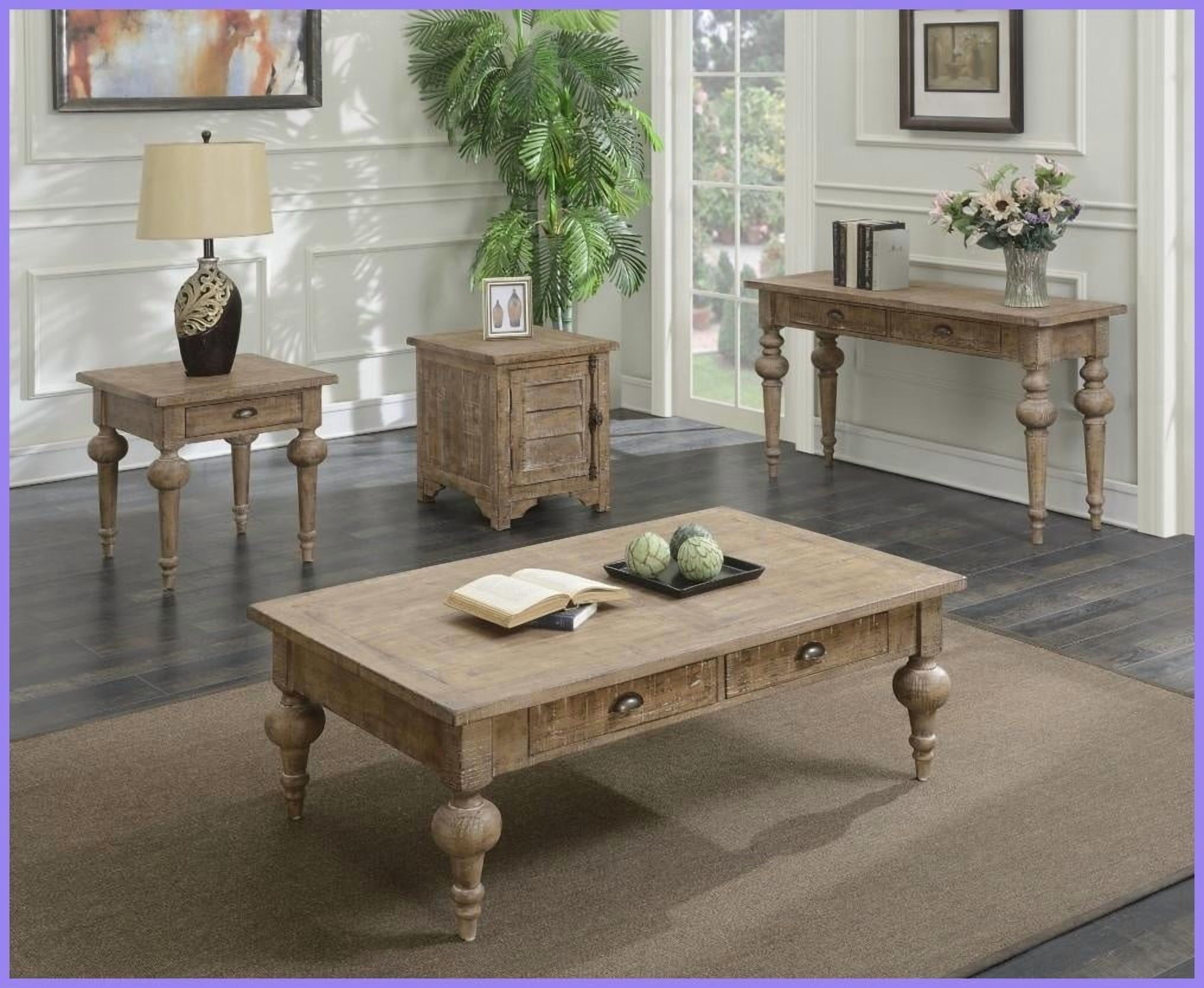 Sandstone Buff Rustic Casual Coffee Table for Living Room, Easy ...